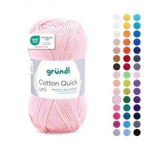 Fil &agrave; tricoter COTTON QUICK UNI - Gr&uuml;ndl - PPSC - certifi&eacute; Oeko-Tex 94 Rose - 94 Rose