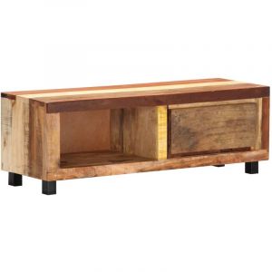 Meuble télé buffet tv télévision design pratique 100 cm bois de récupération m if Bois