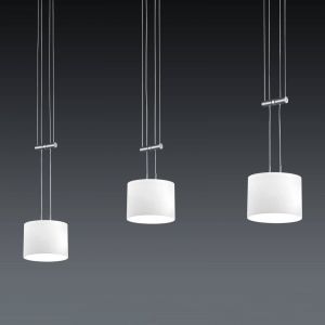BANKAMP GRAZIA Suspension LED, 3 sources de lumi&egrave;re, avec variateur, 2137/3-92,