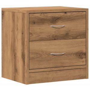 VidaXL Table de chevet ch&ecirc;ne artisanal 40x30x40 cm bois d'ing&eacute;nierie, armoire, meubles de chambre &agrave; coucher, support de t&eacute;l&eacute;phone, armoire d'appoint