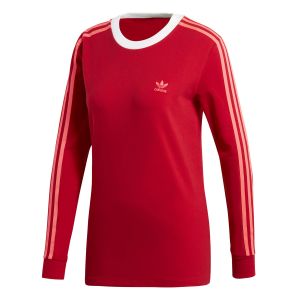 Adidas T-shirt 3-stripes manches longues siglé Rouge Originals