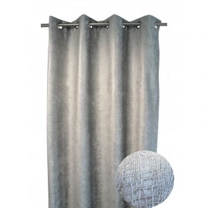 Rideau jacquard - Croc - 140 x 270 cm - Gris