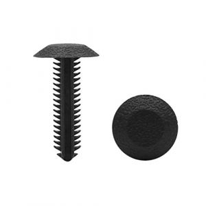 Sourcing map 30pcs Noir Voiture plastique à enfoncer rivets fixation Clips pour trou 8mm diamètre