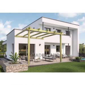 Maderland Pergola en bois adossée - modèle LLORET - 510 x 300 cm