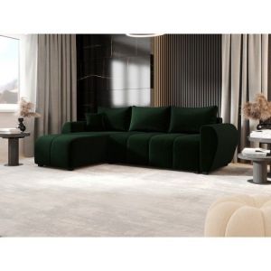 Meublesline Canapé d’angle convertible MOLIA L Vert