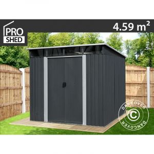 Image de Dancover - Abri de jardin avec lucarne, 2,38x1,93x2,03m, Anthracite/Blanc