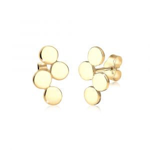 Elli Boucles d'Oreilles Cercle Geo Minimal Boucles d'oreilles Femme - (925/1000) Argent