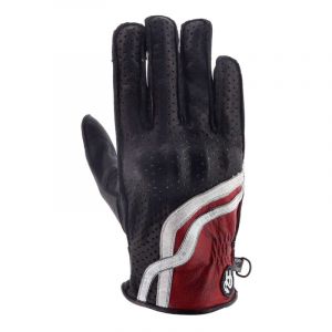 Helstons Gants cuir femme Helston Virage noir/bordeaux/blanc- T7