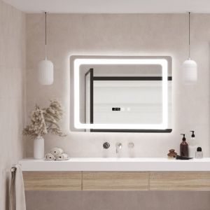 Pro.tec - Miroir led Casoli 60 x 80 x 4 cm argent