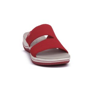 Jana Coshy Pantolette pour Dames Hallux avec Semelle Flexible &Eacute;lastique, Rouge (Rouge), 38 EU
