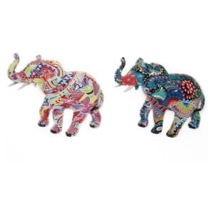 Signes Grimalt Statue BY SIGRIS &Eacute;l&eacute;phant Figure 2 unit&eacute;s Classique SG27274 Multicolore