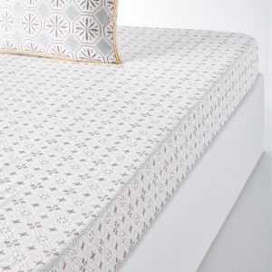 Drap housse coton, Salernes Imprimé Gris Taille 140x190 cm;160x200 cm;180x200 cm;140x200 cm