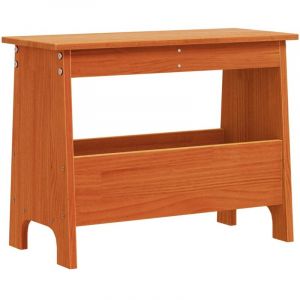 Banc d'entr?e cire marron 60x28x45 cm bois de pin massif - Vidaxl