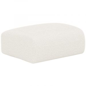 Pouf en tissu bouclette blanc pogni de Maison C&eacute;phy