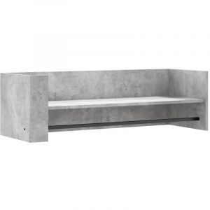 VidaXL Étagère murale gris béton 100x35x30,5 cm bois d'ingénierie, étagère murale cube, organisateur cube, étagère flottante, rangement cube