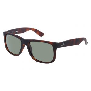 Ray-Ban Ray - Ban Homme RB4165 JUSTIN 865/9A Lunettes de soleil Nylon Tortue Vert Carré Polarisé