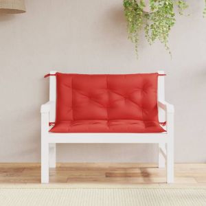 VidaXL Coussins de banc jardin lot de 2 rouge 100x50x7 cm tissu Oxford