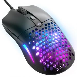 Glorious Model O Eternal - Souris RGB ultralégère Filaire - Poids Plume 55 g - Éclairage RGB Changeable - 6 Boutons programmables - Design symétrique - Capteur Optique 12K DPI - PC/Mac - Noir
