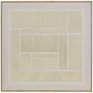 Atmosphera Toile imprimée encadrée Idrissa beige 58x58cm créateur d'intérieur