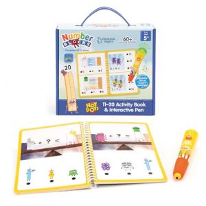 Educational Insights Learning Resources Livre d’activités Hot Dots Numberblocks 11 à 20 et Stylo interactif de, Plus de 60 activités incluses, Cadeaux Numberblocks, à partir de 5 Ans