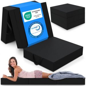 Bestschlaf Klappmatratze, Gästematratze, 3-teilige Faltmatratze, Schaumstoff extra dick, waschbar