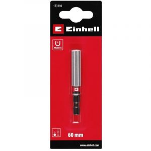 Einhell Porte-embout magn&eacute;tique avec tige 1/4" E 6.3, 60 mm, (chrome vanadium, manchon en acier, aimant permanent, anneau de couleur rouge)