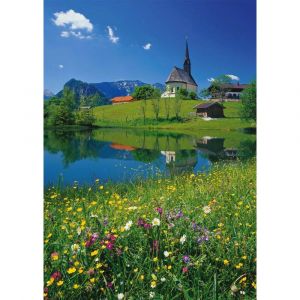 Schmidt Puzzle 1000 pièces : Inzell, Einsiedlhof et église Saint-Nicolas