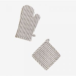 Ensemble de gant de cuisine et torchon Oziel SKLUM Beige Crème cm