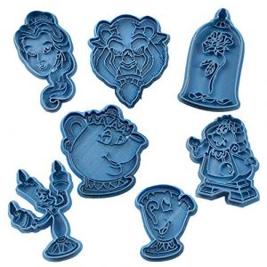 Cuticuter Bella Y B&ecirc;te Lot de 7 emporte-pi&egrave;ces en Plastique Bleu 16 x 14 x 1,5 cm