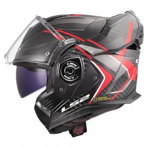 Ls2 Casque Moto Modulable ADVANT X CARBON FUTURE II Gloss Red, XL