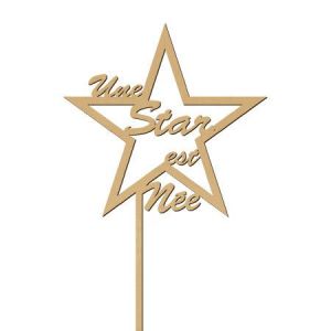 Support en bois médium - Photobooth Une star est née - 30,5 x 19 cm