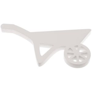 Ruedelafete Centre de table Brouette bois blanc 31cm