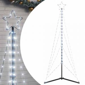 VidaXL Sapin de No&euml;l &agrave; LED 363 LED blanc froid 182 cm
