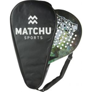 Matchu Sports - Padel Racket - Bear - Padel - Padelrackets - Rond - Carbon - Groen - Inclusief padel tas