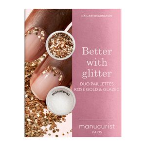 Manucurist Duo de poudre &agrave; effet et paillettes Rose Gold edition