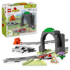 Lego Duplo Set d'Extension : Les Rails et Le Tunnel du Train - Jouet &Eacute;ducatif 1er &Acirc;ge - Voie Ferr&eacute;e de 10 Pi&egrave;ces, Aiguillage &agrave; 2 Directions & Brique d&rsquo;Action - Cadeau Gar&ccedil;on ou Fille d&egrave;s 2 Ans 10425