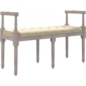 Image de VidaXL Banc beige 110x40x70 cm lin