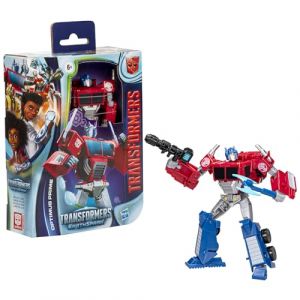 Hasbro Transformers EarthSpark, Figurine Optimus Prime Classe Deluxe de 12,5 cm, Jouet Robot pour Enfants, &agrave; partir de 6 Ans