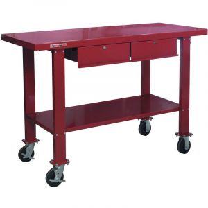 Mw-tools Établi 150 cm avec roues et 2 tiroirs DER1500R