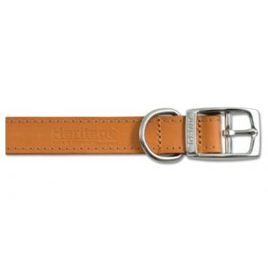 Ancol Heritage Collier En Cuir - Brun Clair - Taille 5 (50.8 cm)