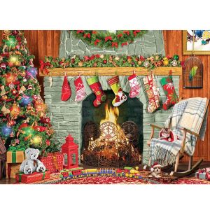 Eurographics Puzzle 500 pièces Larges : Noël au foyer - XL Coloris Unique