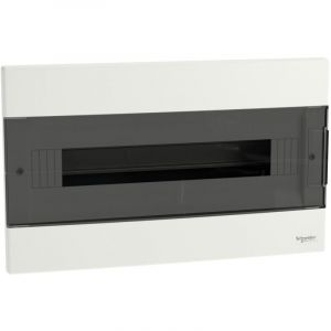 Schneider Electric Coffret de distribution encastrable étanche IP40 Easy9 eu 18 modules (1x18) EZ9EU-1-18-PT-T transparent