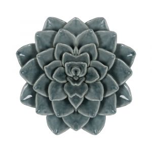 Emde Déco murale fleur céramique vert 17.8cm