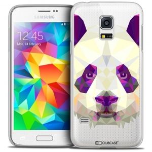 Image de CaseInk Coque Crystal Galaxy S5 Extra Fine Polygon Animals - Panda