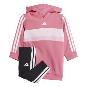 Adidas Ensemble sweatshirt à capuche et legging bébé fille Essentials Tiberio 3-Stripes Fleece