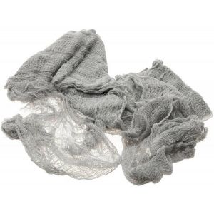 Ruedelafete Tr&egrave;s Grand Tissu D&eacute;co en lambeaux 6 m&egrave;tres Gris