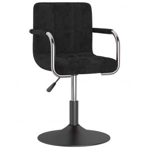 VidaXL Chaise de salle à manger Noir Velours - Noir