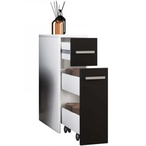 Vcm Meuble De Salle De Bains En Bois Armoire De Toilette Midischrank Salle De Bains Tiroir Armoire De Niche Zalo