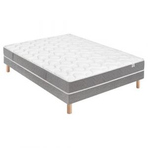 Ensemble Matelas Botaniste 100% Latex + Sommier Base Morpho 180x200 - Double Sommier