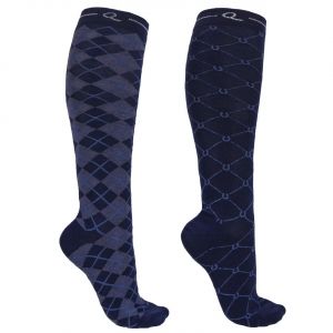 Chaussettes équitation femme QHP Classic (x2)